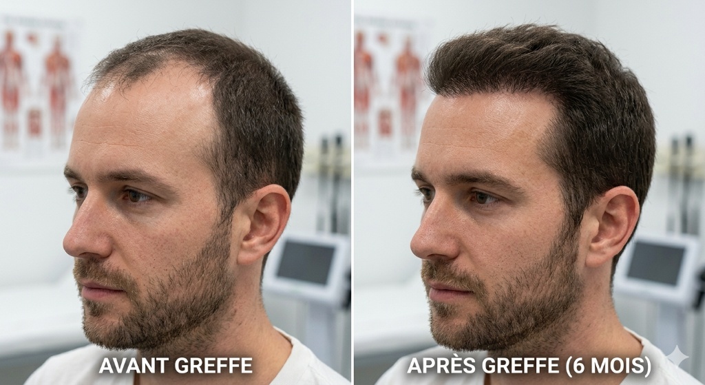 Avant Après Greffe Capillaire Maison Aglaïa